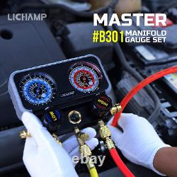 Lichamp AC R1234YF R134A Gauge Set Automotive Manifold Gauge Compatible with