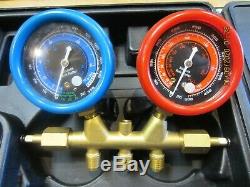 MATCO TOOLS R134A BRASS MANIFOLD GAUGE SET AC13460A in Excellent Condition