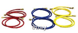 MR CARTOOL L302 Digital Manifold Gauge Charging Hose Yellow Blue red PSI Varies
