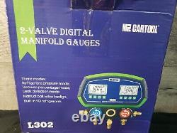 MR CARTOOL L302 Digital Manifold Gauge Set 2-Valve Refrigerant HVAC Systems L