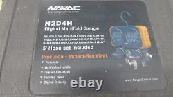 NAVAC N2D4H DIGITA Manifold Gauge, 5 HOSE SET INCLUDE BAREMY USED. FREE SHIPPIN