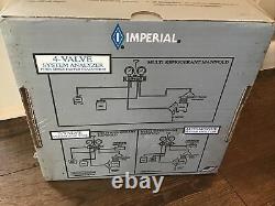 NEW Imperial 644-C Mechanical Manifold Gauge Set 4-Valve Refrigeration A/C HVAC