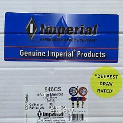 IMPERIAL 846-CS Mechanical Manifold Gauge Set,4-Valve 