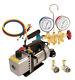 One Fjc A/c Vacuum Pump Kit With R134a Manifold Gauge Set