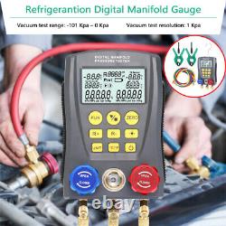 Pressure Gauge Refrigeration Set Digital Vacuum Pressure Manifold Tester E4Z5