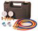 Professional Grade Brass R134a A/c Manifold Gauge Set With Case Complete Kit Ac