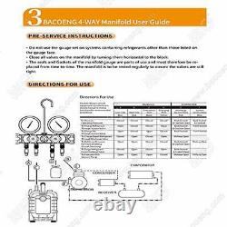 Professional Vacuum Pump & Manifold Gauge Set HVAC A/C Refrigeration Kit Di