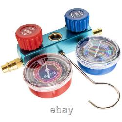 R1234YF HVAC Air Conditioning Manifold Gauge Set With72 Color Hoses A/C