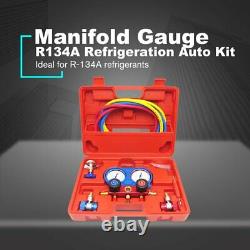 R134A HVAC A/C Refrigeration Kit AC Manifold Gauge Set Car Air Vacuum Pump Air