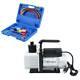R134a R410a Manifold Gauge Set Kit Refrigerant+ 5cfm 1/3hp Electric Vacuum Pump