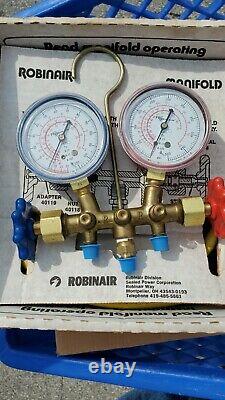 ROBINAIR 2-Way Manifold Gauge Set With 36-in Hoses Model #40155 REFRIGERANT USA