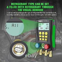 Refrigeration Digital Manifold Gauge HVAC System Kit Vacuum Pressure Tester