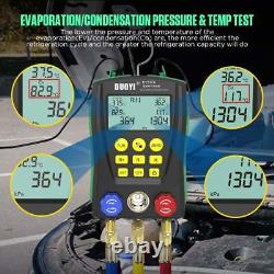 Refrigeration Digital Manifold Gauge HVAC Vacuum Pressure Temperature Tester