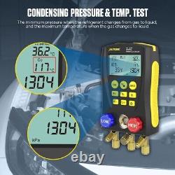 Refrigeration Digital Manifold Gauge Meter HVAC Vacuum Pressure Temp Tester Set