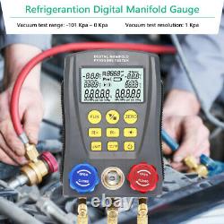 Refrigeration Digital Manifold HVAC Gauge Set Pressure TempVacuum Tester I0P3