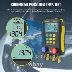 Refrigeration Manifold Gauge Meter Set AC/HVAC Pressure Vacuum Temperature Test