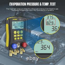 Refrigeration Manifold Gauge Meter Set AC/HVAC Pressure Vacuum Temperature Test