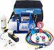 Single Stage Rotary Vane Air Vacuum Pump And R134a Ac Manifold Gauge Set Kit