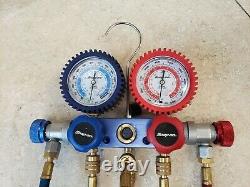 Snap-On AC Manifold Gauge Set Pre-owned Free Shipping