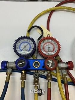Snap-On A/C Air Conditioning Manifold Set with Gauge & Hoses