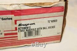 Snap-On R-12 Pro series Front Wheel Aluminum Anodized Manifold Gauge Set NEW
