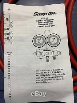 Snap-on R12/R134a Dual Manifold Gauge Set ACT51234A New in Box