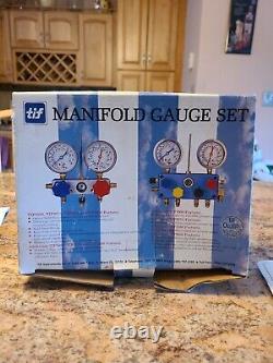 TIF #9500 4-Way Manifold 65mm Gauge set with Hoses