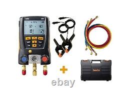 Testo 0563 2550 550 Digital Manifold Kit with Bluetooth, Hoses & Clamp Probes