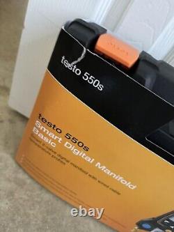 Testo 550s Basic Kit. Smart Digital Manifold Withfixed Cable Temp Probes (NEW)