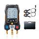 Testo 550s Digital Manifold Kit Refrigeration Meter 0564 5501 With 2x Clamp Probes