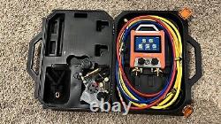 Used Elitech EMG-40V Digital Manifold Kit 4 Valves Pressure HVAC Gauge Vacuum