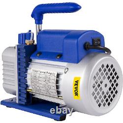 VEVOR 1/4HP 4CFM HVAC Auto AC Vacuum Pump with Manifold Gauge Set & Accessories