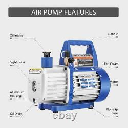 VIVOHOME 3.5CFM Air Vacuum Pump HVAC Refrigerant AC Manifold Gauge Set R134A Kit