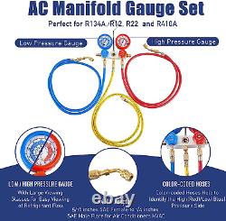 Vacuum Pump & Manifold Gauge Set Home Split/Hvac A/C Refrigeration Kit Diagn