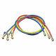 Yellow Jacket Manifold Hose Set, 36 In, Red, Yellow, Blue, 29983, Red, Yellow, Blue