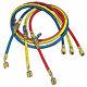 Yellow Jacket Manifold Hose Set, 72 In, Red, Yellow, Blue, 25986, Red, Yellow, Blue