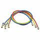 Yellow Jacket Manifold Hose Set, Low Loss, 72 In, 29986, Red, Yellow, Blue