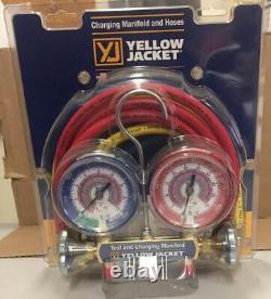 YELLOW JACKET SERIES 41 MANIFOLD 2V With3-1/8 GAUGES R32/R410A 42024