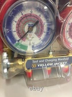 YELLOW JACKET SERIES 41 MANIFOLD 2V With3-1/8 GAUGES R32/R410A 42024