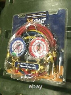 Yellow Jacket 42024 Mechanical Manifold Gauge Set, 2-Valve NEW