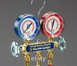 Yellow Jacket 42201 Series 41 Manifold, with 3-1/8 Gauges