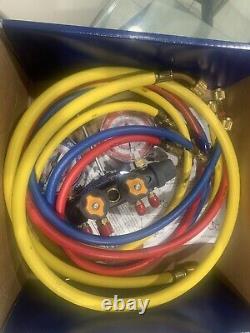 Yellow Jacket 49967 TitanT Manifold, Gauges, with4 Hoses, R22 / 404A / 410A