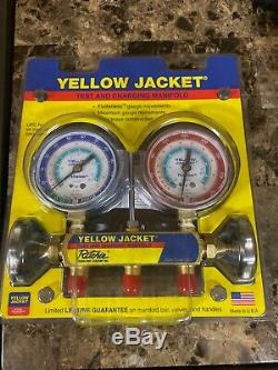 Yellow Jacket Gauge Set 2 Valve Manifold R134a, R507, R404a, MODEL 41312