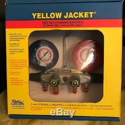 Yellow Jacket Mechanical Manifold Gauge Set Test and Charging Manifold-Brand New