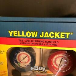 Yellow Jacket Mechanical Manifold Gauge Set Test and Charging Manifold-Brand New